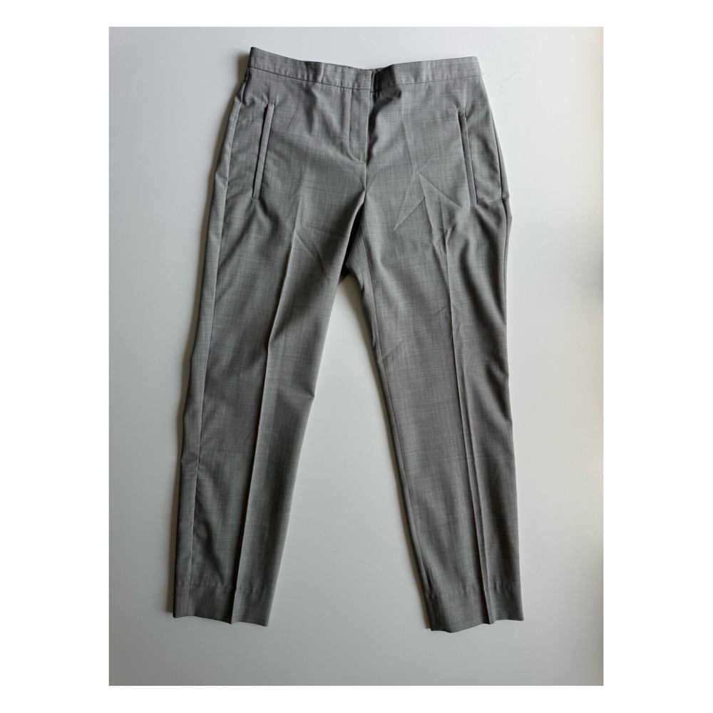 THEORY RA Reedly 1 Crop Dress Pant Womens 0 (28x26) Gray Virgin Wool Made USA